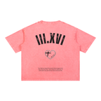 "JOHN 3:16" PINK WASH BOXY COTTON T-SHIRT
