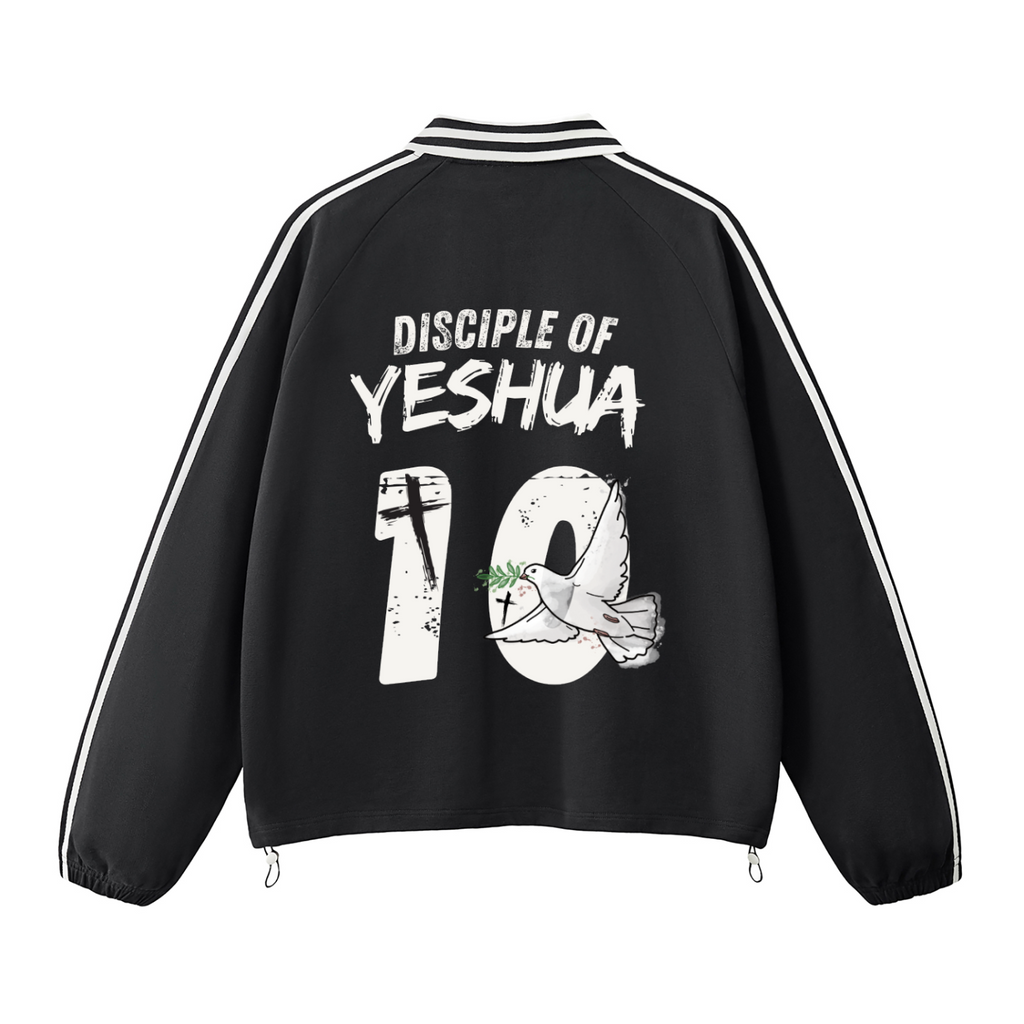 "DISCIPLE OF YESHUA"  BLACK LONG SLEEVE POLO