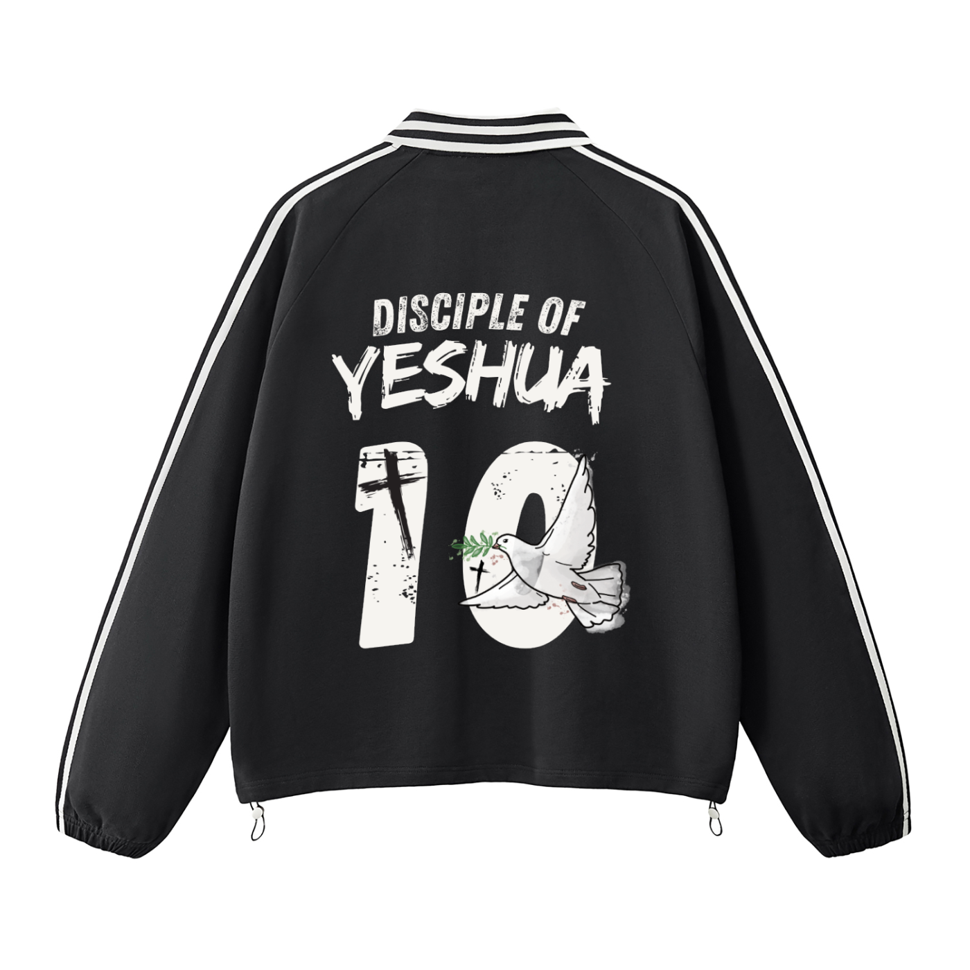"DISCIPLE OF YESHUA"  BLACK LONG SLEEVE POLO