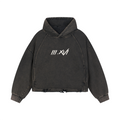 "ABOVE ALL" VINTAGE WASHED BLACK HOODIE