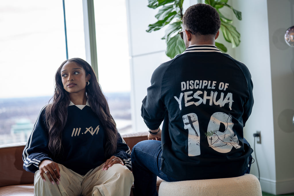 "DISCIPLE OF YESHUA"  BLACK LONG SLEEVE POLO