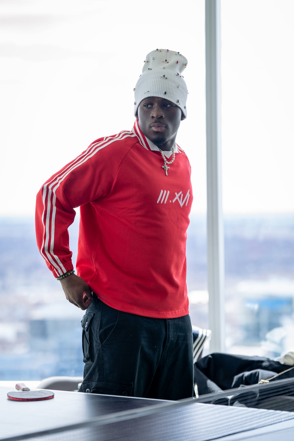 "DISCIPLE OF YESHUA"  RED LONG SLEEVE POLO