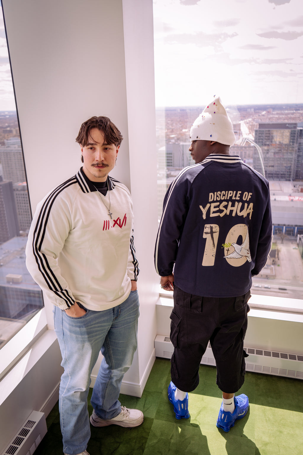 "DISCIPLE OF YESHUA"  WHITE LONG SLEEVE POLO