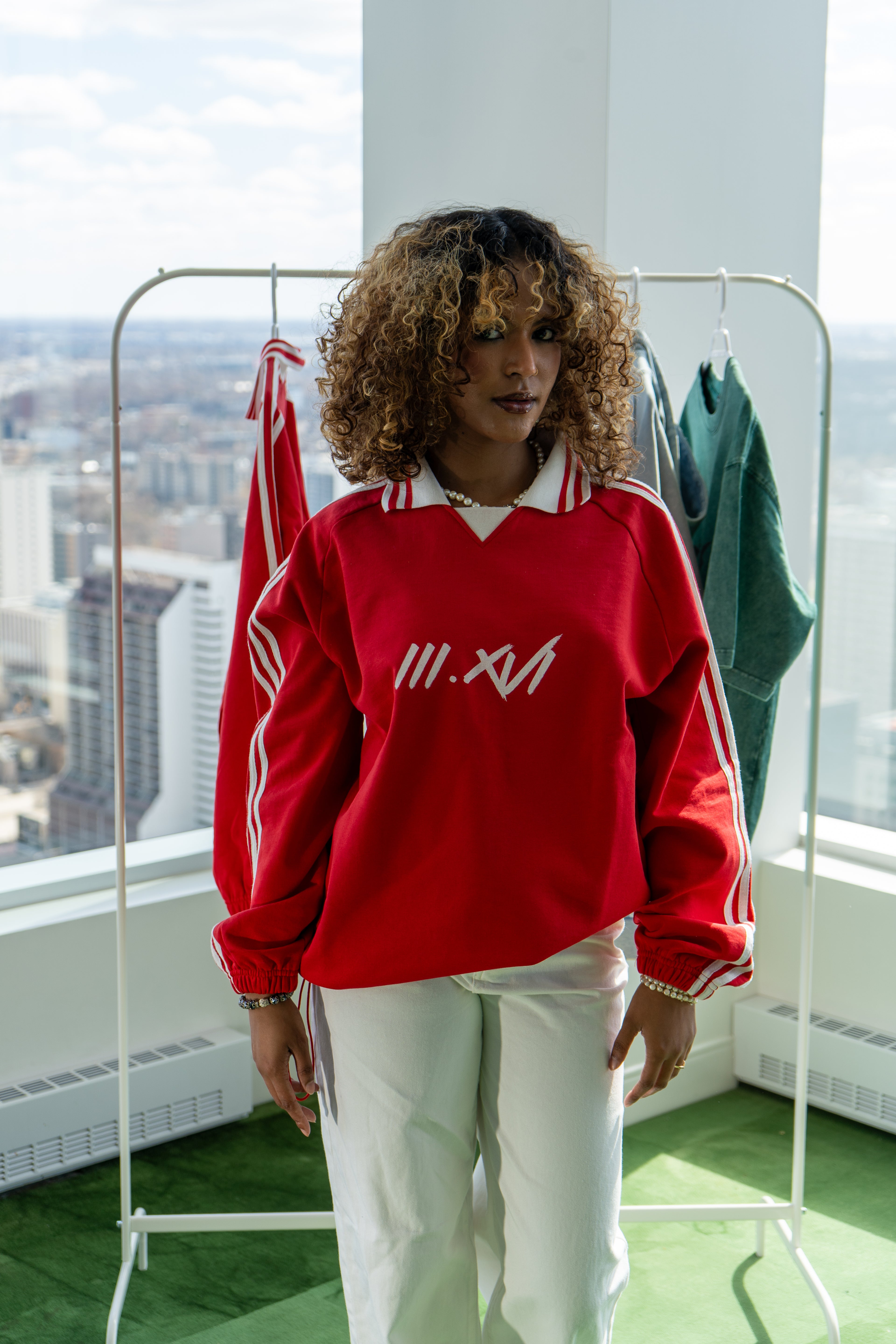 "DISCIPLE OF YESHUA"  RED LONG SLEEVE POLO