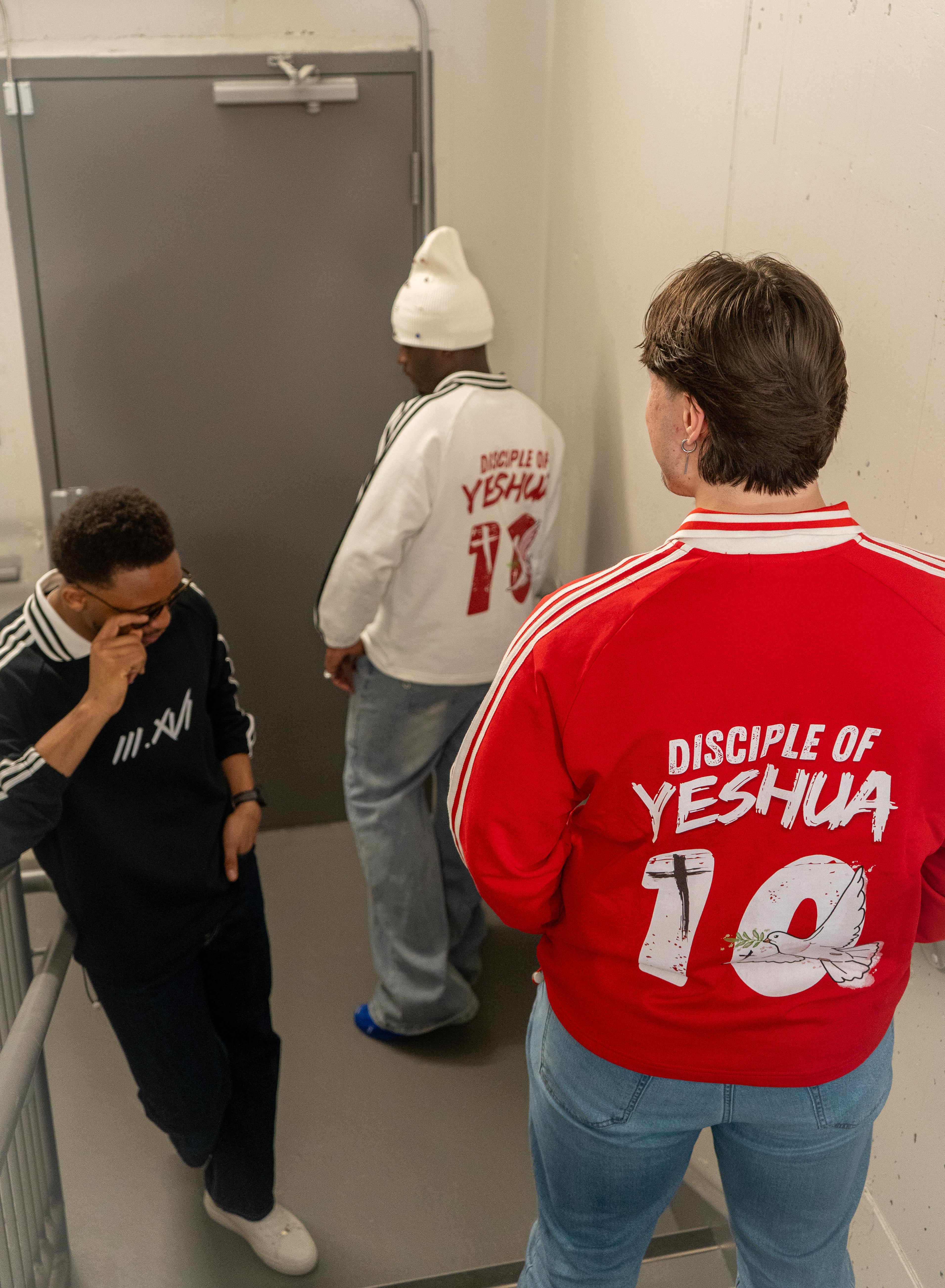 "DISCIPLE OF YESHUA"  RED LONG SLEEVE POLO