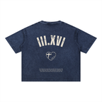 "JOHN 3:16" BLUE WASH BOXY COTTON T-SHIRT